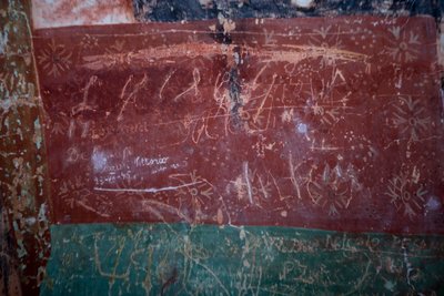 Graffiti, Church of St. Rok, Draguc, Croatia (detail) by Unknown